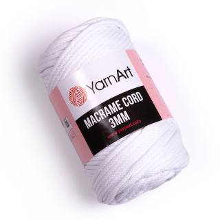 Macrame Cord 3 mm 751 biela